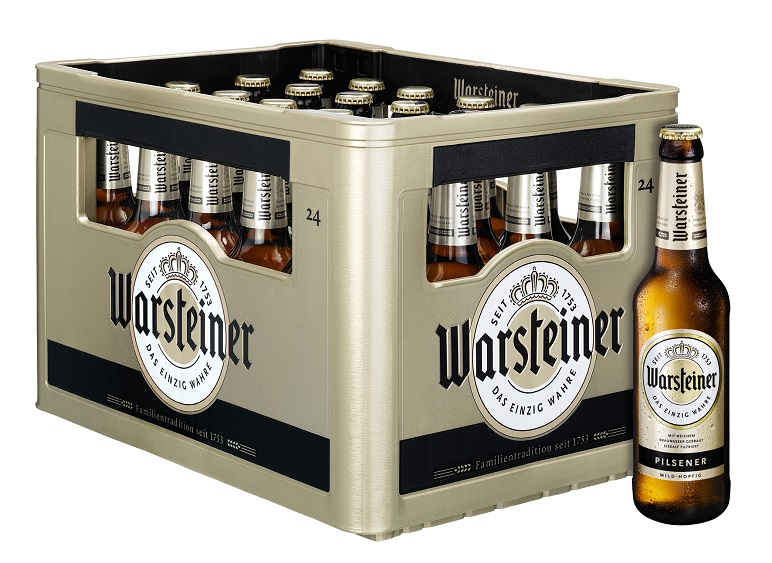 Warsteiner Pilsener im Kasten ist Bestandteil des Schützenpakets. - Foto: Warsteiner Brauerei